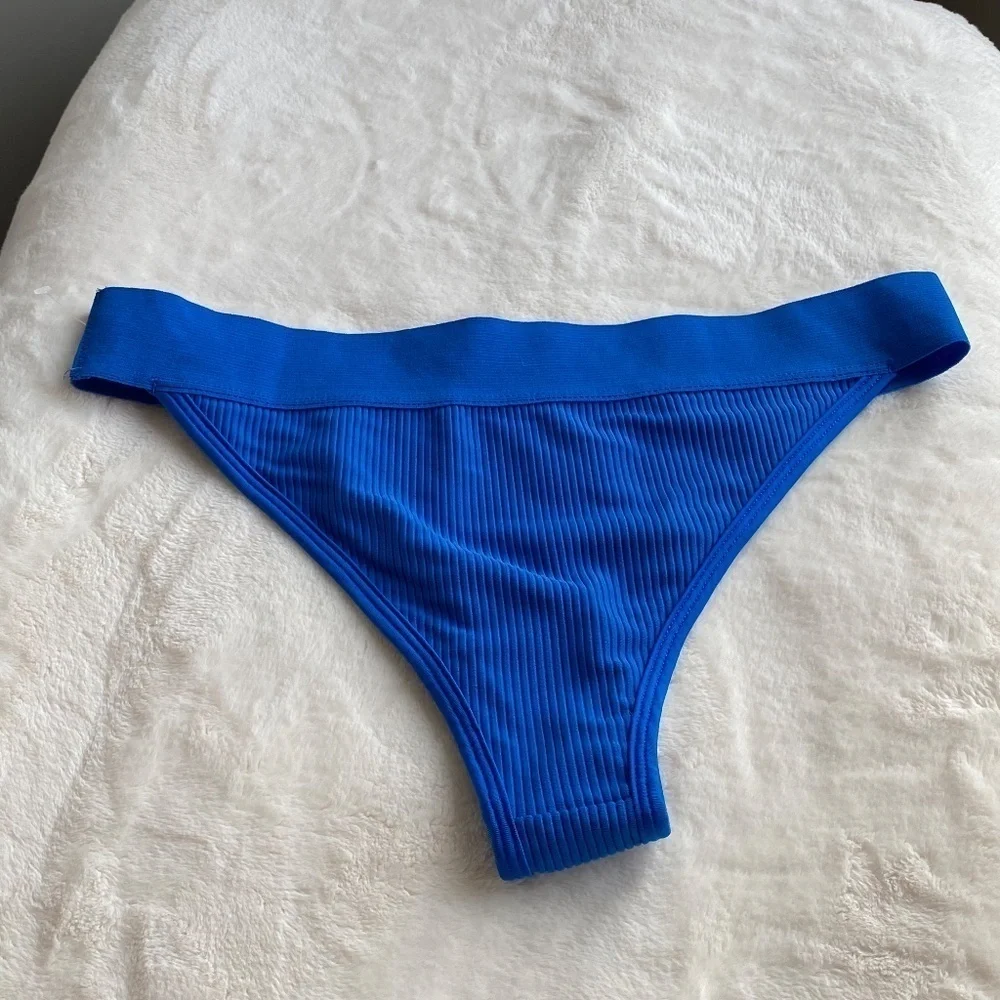 New! Frankie's Bikinis Cole Cheeky Ribbed Bikini Bottom 14731